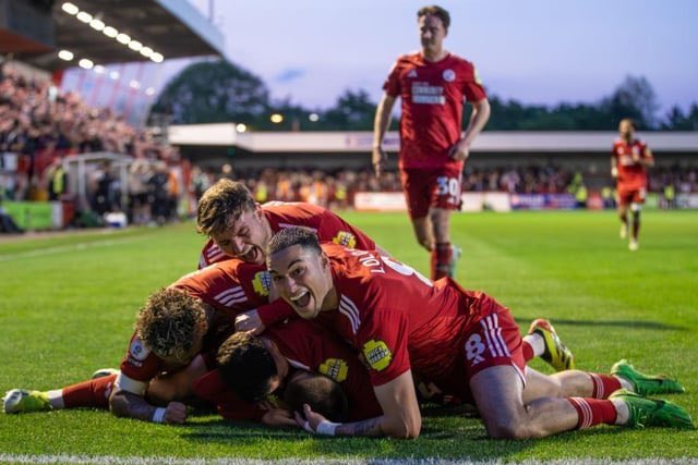 devilishdoodahs's tweet photo. 🔱 OTD 2024, Crawley cruise to a resounding win over MK Dons in the first leg of their record-breaking League Two play-off semi-final.

Crawley Town 3-0 Milton Keynes Dons

#EFLLeagueTwo https://t.co/56LFlCu0es