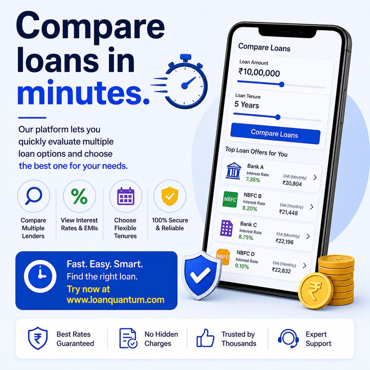 loanquantum's tweet photo. Compare loans in minutes.

Our platform lets you quickly evaluate multiple loan options and choose the one that best suits your needs.

Try now at https://t.co/oqLTvNlrDv

#LoanTools #SmartFinance #loan #EMI #LoanServices #FintechTools #loancalculator #loanquantum https://t.co/ci7BK2tHMC