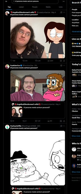 unwashingdev's tweet photo. HUGE Personafication Meme Trend Blwoing Up On X Right Now

+3 Million views on This Post

And 100s Of Posts Via X Search "Irl persona meets cartoon persona"

People are cartooning their personas and its turning into a huge meme trend

https://t.co/gUwqJkxO7A https://t.co/ihjup3tnST
