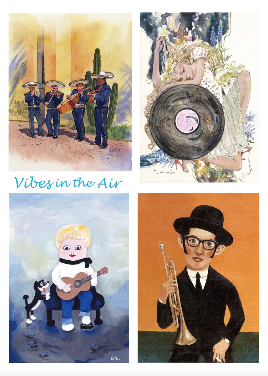 gallery_h_maya's tweet photo. Vibes in the Air ー音の気配
2026年6月1日（月）〜6月13日（土）
佐々木悟郎／城芽ハヤト／中村幸子／ヒロミチイト
「音」や「音楽」を手がかりに、4人の作家がそれぞれの“気配”を描きます。季節が移ろうこの時期、光や風、湿度を含む空気に漂う“音の響き”を感じてください。
https://t.co/LOzyBXmqm5 https://t.co/CrnO2eThyI