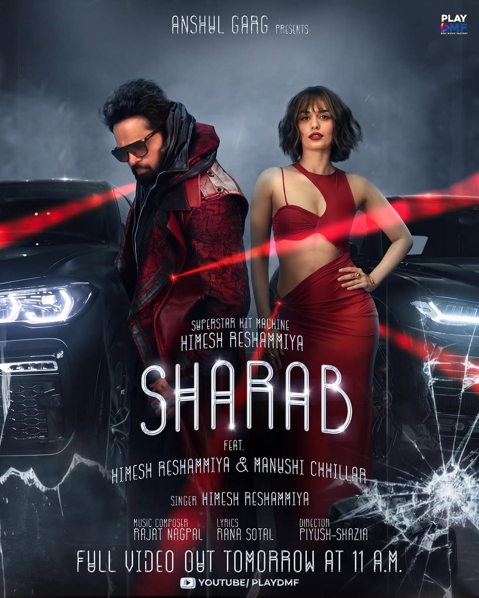 HimeshOnline's tweet photo. Bringing you a Little BOLD and alot ICONIC song of the year - #Sharab
📌 Song Out Tomorrow only on @playdmfofficial YouTube channel.
#HimeshReshammiya #ManushiChhillar #rajatnagpal #playdmf https://t.co/7duGuhtuFn