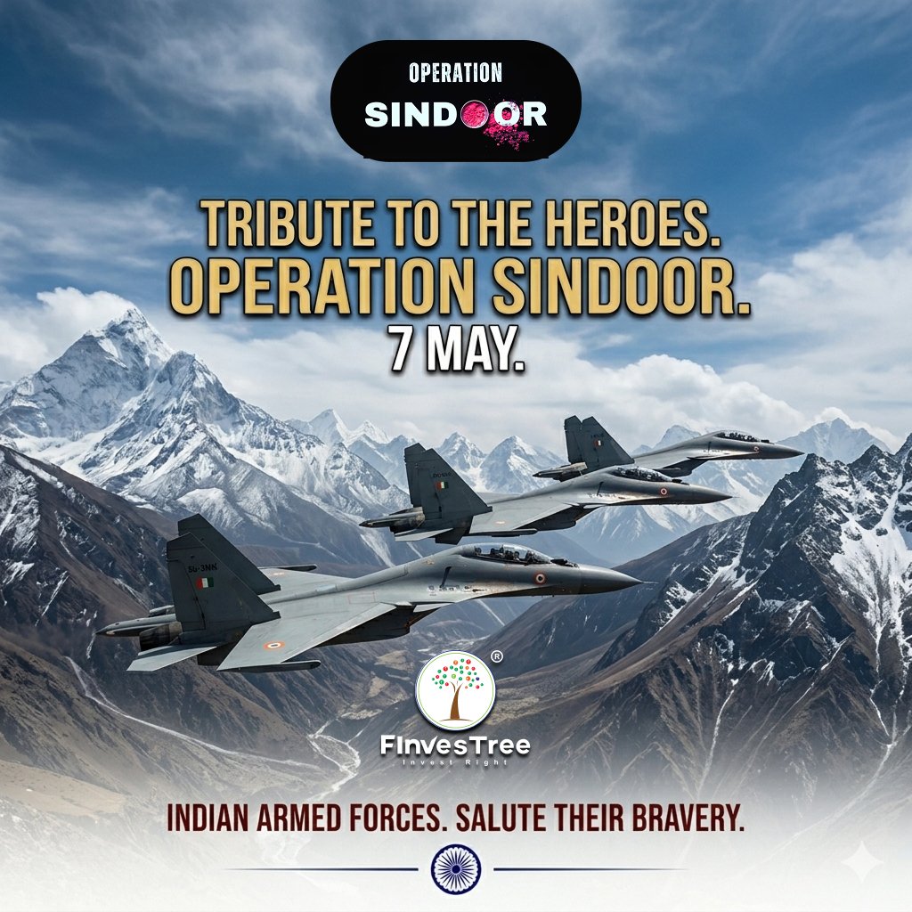 finvestree's tweet photo. Saluting the incredible bravery of the Indian Armed Forces during Operation Sindoor on 7 May. We honor the heroes who put duty above all else. Their spirit continues to inspire us. Jai Hind! 🇮🇳

#OperationSindoor #IndianArmedForces https://t.co/cjVRNGZ9Cx