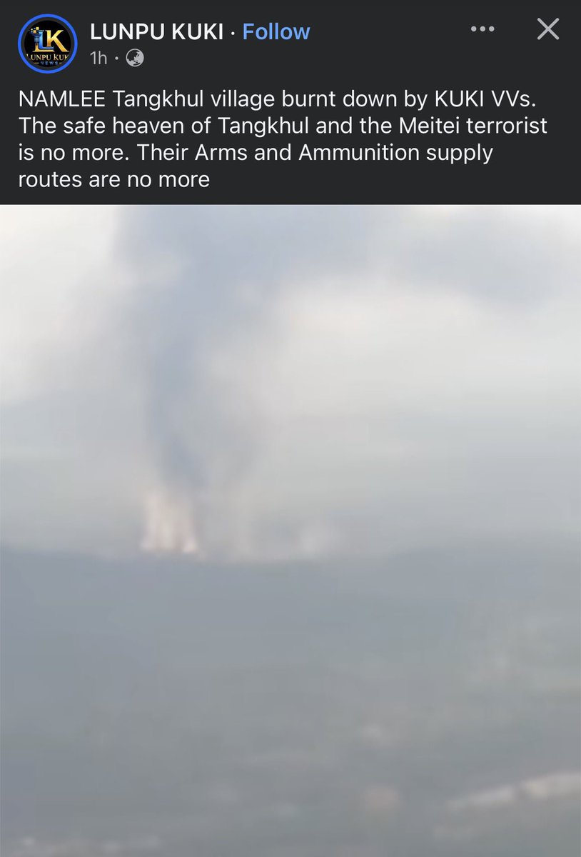 Reports are emerging that today 7/5/2026, Namlee Market of the Tangkhul Naga community and Choro village in Kamjong District along the Manipur–Myanmar border have been under attack since early morning by KNA (Burma)- Narco-Terrorist Groups.

At a time when the district