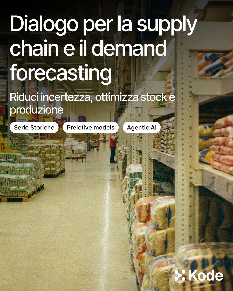kode_solutions's tweet photo. 📦 Demand Forecasting &amp; Supply Chain: forecasting and action
Dialogo integrated with predictive models connects forecasting and operations to reduce stockouts, overstock and supply chain inefficiencies.
The supply chain becomes data-driven, in real time: https://t.co/TNEoCATRLj https://t.co/GkJ00BpQb8