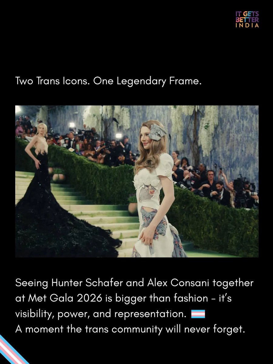 KSF_IN's tweet photo. From unseen to unforgettable. 🏳️‍⚧️
#HunterSchafer &amp; #AlexConsani redefining fashion, visibility, and trans excellence on one of the world’s biggest stages. An #iconic moment for #beauty, #pride, and #representation. https://t.co/Akw4DBAYeA