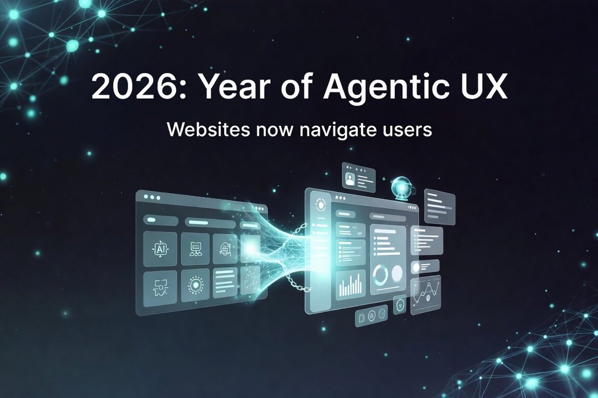 samiyazbr's tweet photo. We are moving from users navigating websites to websites navigating users.

 2026 is the year of Agentic UX, where AI algorithms analyze on-chain history (with permission) to generate a bespoke, intent-driven interface for every user.

The UI is now a concierge, not a static dashboard.

#AIUX #IntentCentric #Web3Research