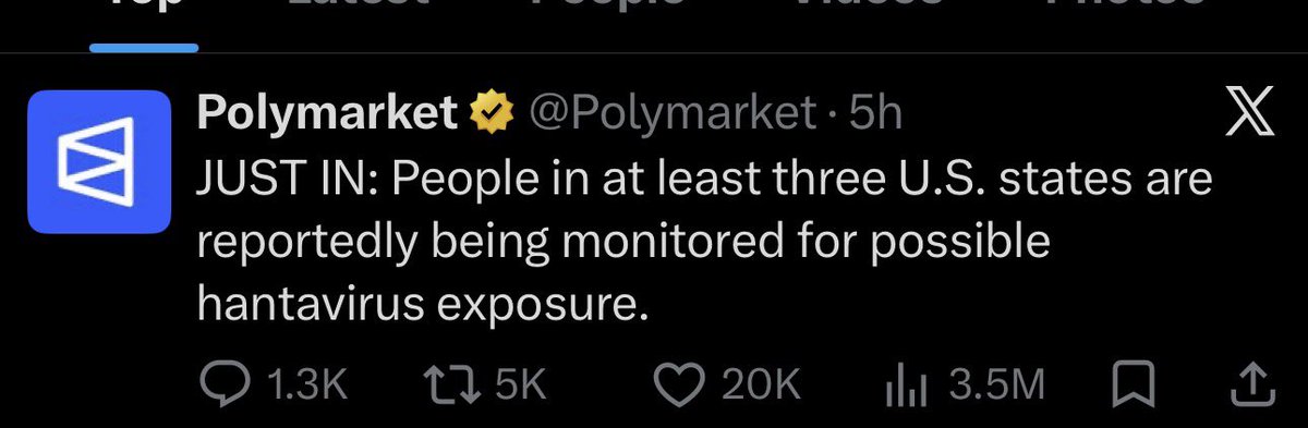 CryptoCall86732's tweet photo. #PropheticWatch 

2023 God revealed something like an airborne disease to me, here is three years later. 

Do you know that the Hanta virus going on now is airborne. And targeting American. 

Let believers pray. 

Shalom https://t.co/iDHgKBTm6Z