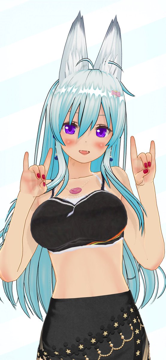#カスタムキャスト
お疲れ吹雪さん✨⊂(  ･ω･ )⊃🦊✨