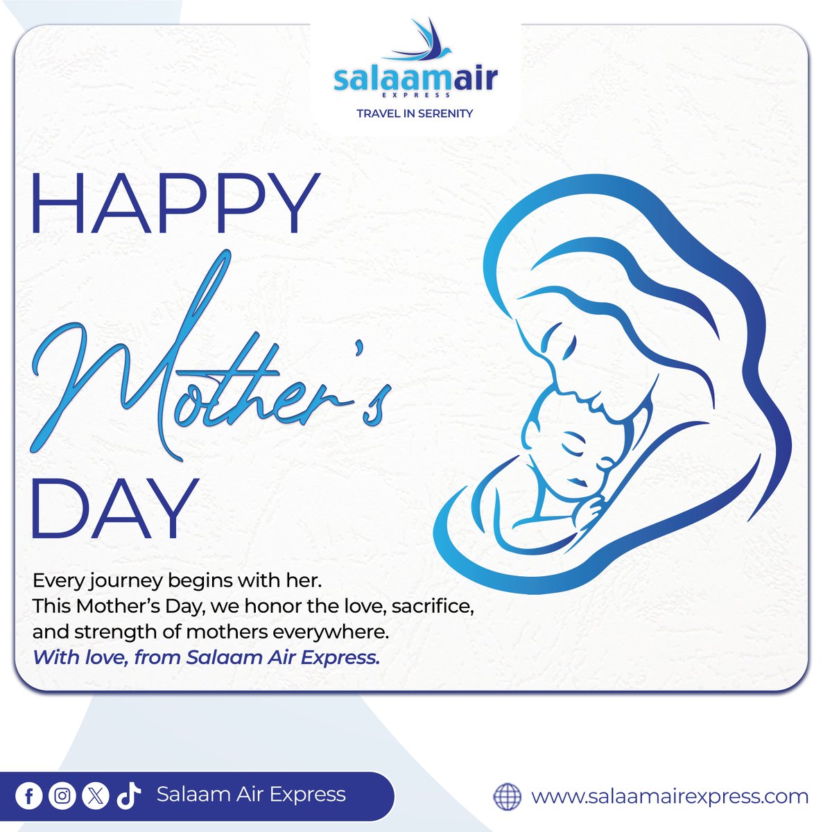 This Mother’s Day, we celebrate the women who carry us through life with love, strength and endless care.
Happy Mother’s Day from Salaam Air Express.
#happymothersday