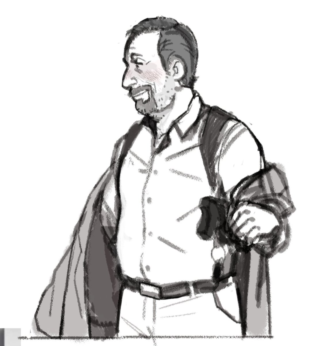just a davey and his shoulder holster