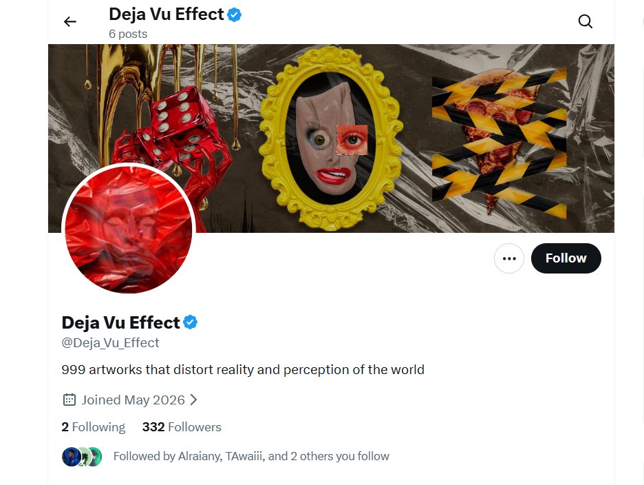 tsonga_NFT's tweet photo. Early find @Deja_Vu_Effect 

Only when the moment of no return comes, it whispers and pushes the soul to all kinds of thoughts. Dejavu show the shadow of reality, and you will find inside what is not visible in the foreground.

~  1\1 - fusion of you and your shadow
~ 1\1 - unique work of art
~ 999 NFTs to be minted
~ followers count still minimal, you're early.

Do your research.  ✌️