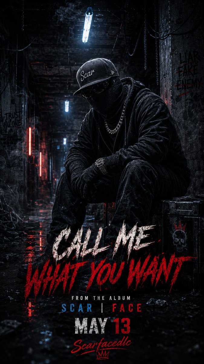 scarfacedlc's tweet photo. “Call Me What You Want” out May 13 on SCAR | FACE. For everybody judged by the scars but built by the truth. #ScarfaceDLC https://t.co/3DqcN5MPoL
