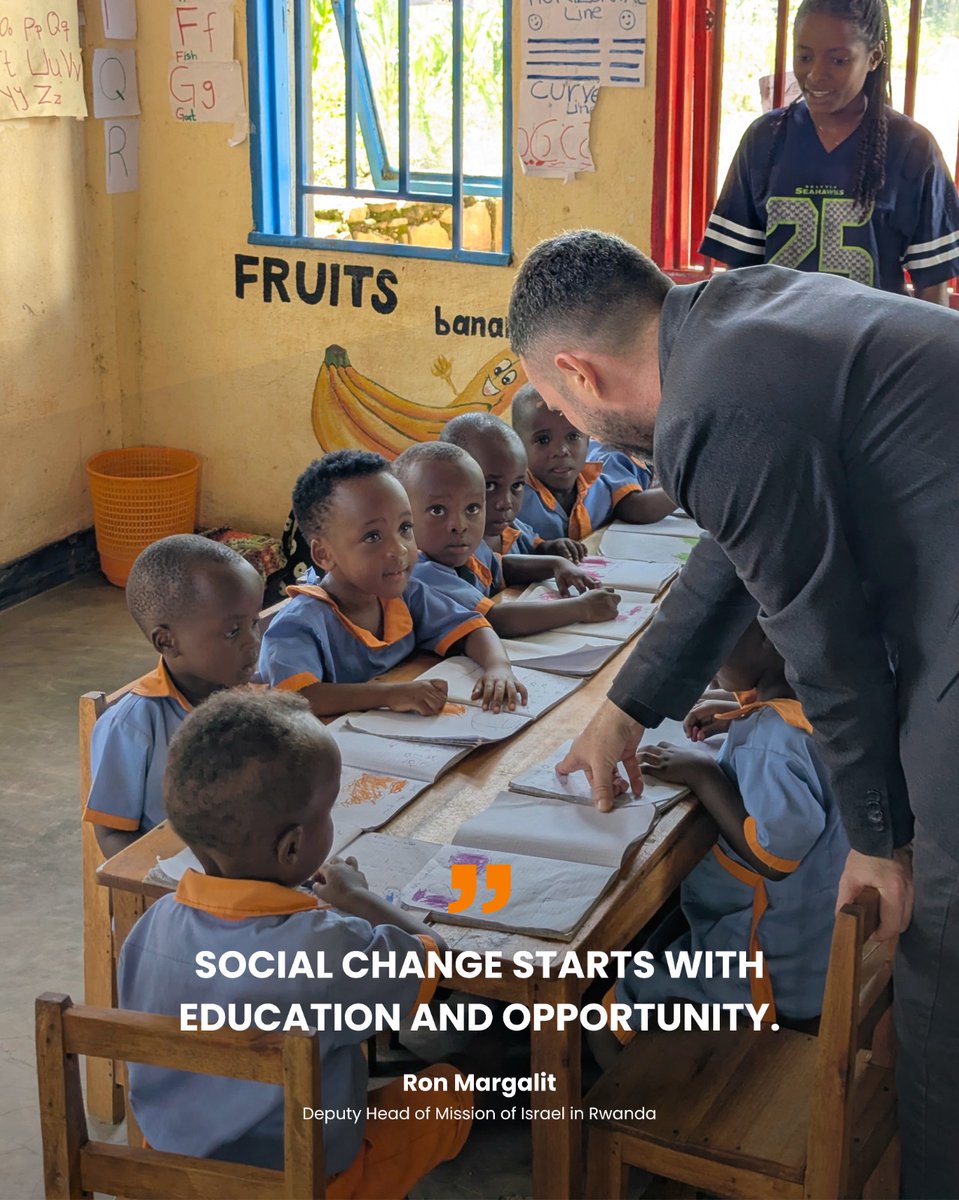 Jonathan_Found's tweet photo. We had the honor of welcoming a delegation from the Embassy of Israel in Rwanda led by @ron_margalit_, Deputy Head of Mission at Embassy of Israel

Our founder Ody, shared conversations about education, opportunity, and building systems where young people can reach their full potential.

As Ron Margalit said during the visit:
“Give the right students the right environment, and they will change the future”