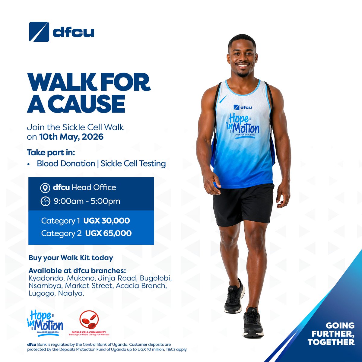 AD: Join us for the Sickle Cell Walk this Sunday at <a href="/dfcugroup/">dfcu Bank</a> Head Office, 9:00am – 5:00pm. Whether you walk, donate blood, or get tested, your support makes a real difference. Let’s go further together. #dfcuSickleCellWalk #GoingFurtherTogether