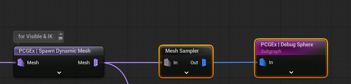 paripy140's tweet photo. Dynamic Meshに対して直接 Mesh Sampler なんてできたんですね。知らなかった。。。
#UE5 #UE5Study #PCG #PCGEx https://t.co/XyVwXxopgt