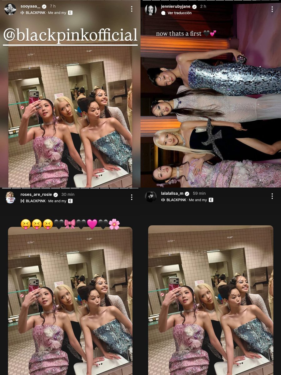 X: "Las BP se envidian, Se ignoran, No se van a tomar fotos juntas"

Que satisfacción ver como las Pink siempre cierran bocas, Las cuatro estuvieron juntas en la Met, Se tomaron selfies, Vídeos y tuvimos gran contenido OT4, Pero en Fin, BLACKPINK ES FAMILIA  

4/4 🖤💖🤧