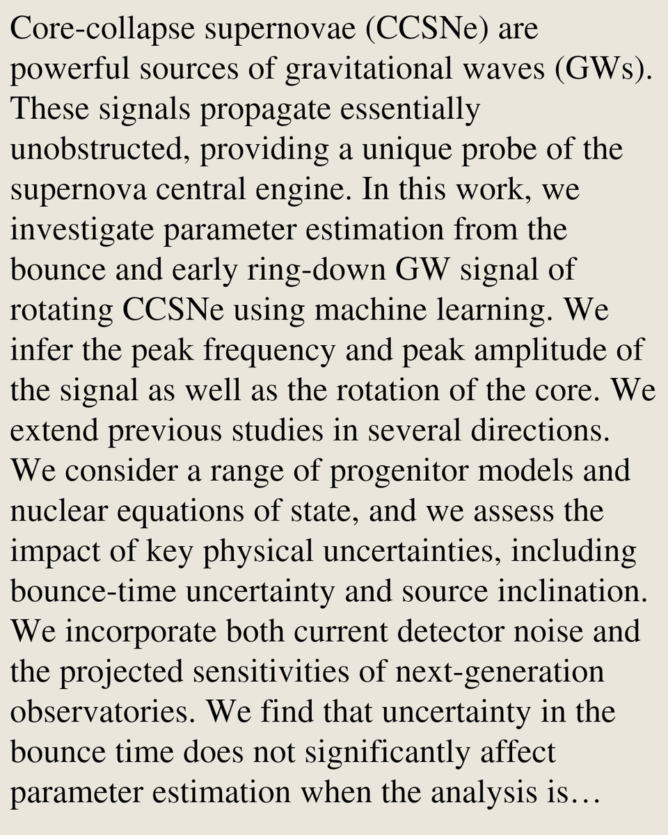 Parameter Estimation Horizon of Core-Collapse Supernovae with Current and Next-Generation Gravitational-Wave Detectors

Almat Akhmetali, Y. Sultan Abylkairov, Daniil Orel, Solange Nunes, …
arxiv.org/abs/2605.04896 [𝚊𝚜𝚝𝚛𝚘-𝚙𝚑.𝙷𝙴]
💬Submitted to PRD. Comments are welcome