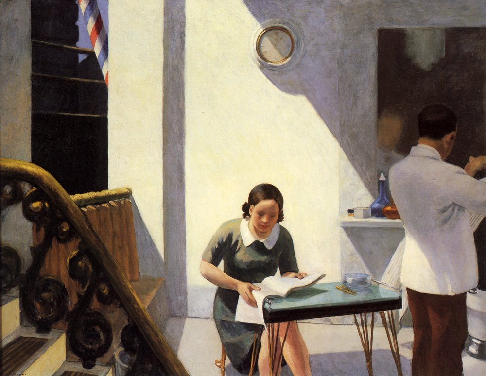 Edward Hopper, American. Painting- Barber shop. 1931.