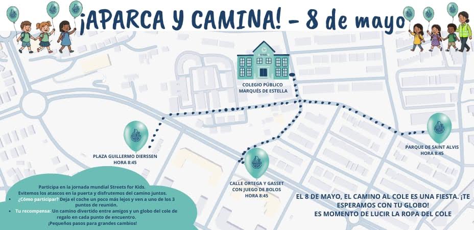 guardiandelping's tweet photo. Con motivo del #StreetForKids del 8 de Mayo, desde la AMPA del CEIP Marqués de Estella (#Santander) organizan "Aparca y #Camina". 🏫🚶♂️🚶
De este modo se quiere sensibilizar sobre los #entornosescolares seguros y libre de coches. https://t.co/aayWVM8IP9