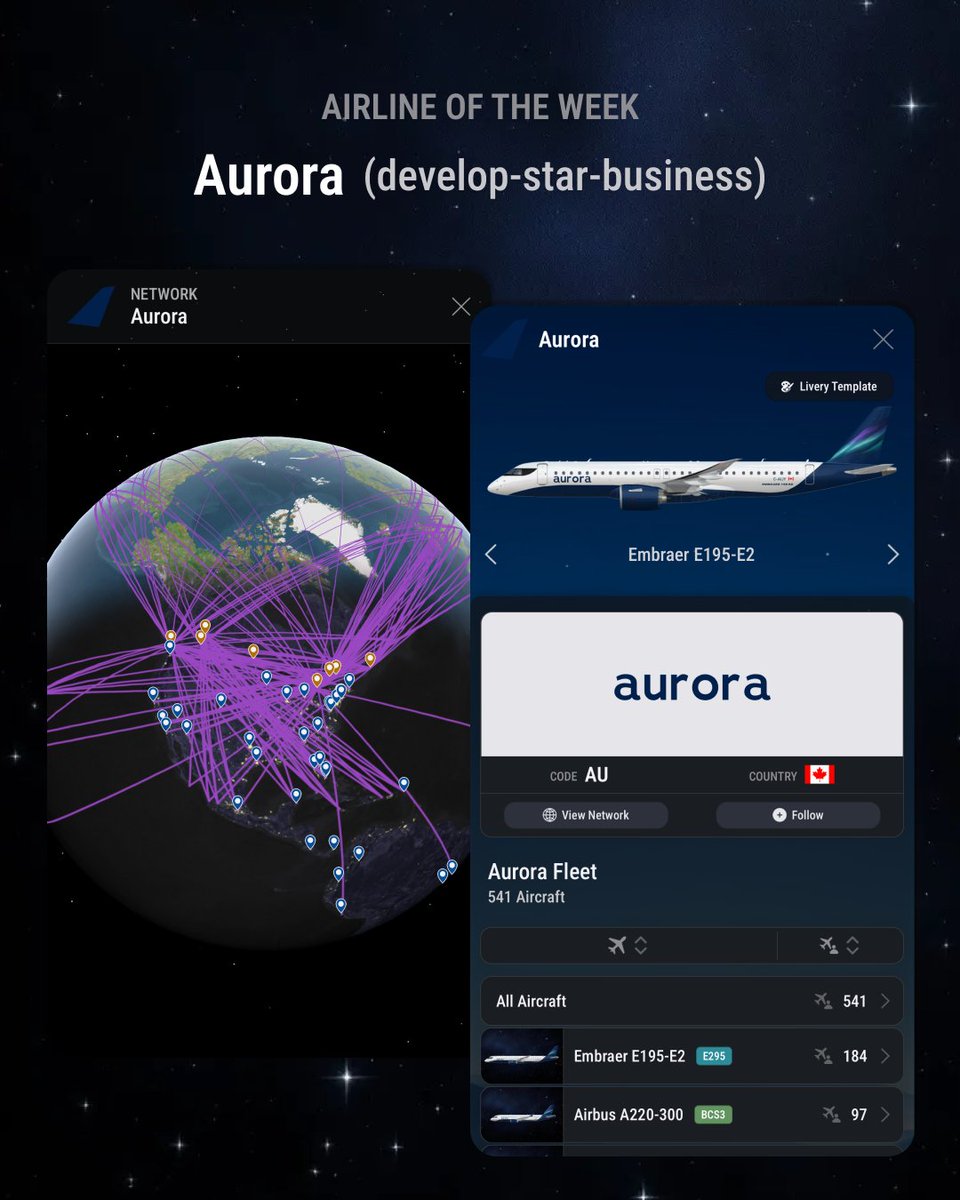 airline_sim's tweet image. ✈️ AIRLINE OF THE WEEK ✈️ May.7th

🇫🇯 Polynesian Air
Tag: crack-tent-grew
Hub: Daniel K. Inouye Int'l Airport

🇨🇦 Aurora
Tag: develop-star-business
Hub: Toronto Pearson Int'l Airport

🇨🇳 Yinchuan Airlines
Tag: during-will-lunch
Hub: Yinchuan Hedong Int'l Airport