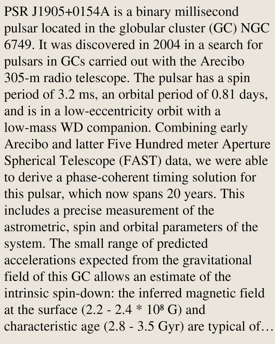 The one and the only: the pulsar - white dwarf system in NGC 6749

Paulo C. C. Freire, Yinfeng Dai, Mario Cadelano, Cristina Pallanca, Zurong Zhou, Zhichen Pan, Luca Rosignoli, Davide Massari, Mattia Libralato and, Craig Heinke
arxiv.org/abs/2605.04988 [𝚊𝚜𝚝𝚛𝚘-𝚙𝚑.𝙷𝙴]