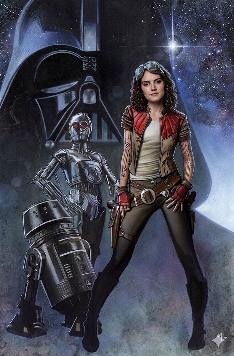 Hace rato le pedí a Gémini el que hiciera este fanedit donde Daisy Ridley hubiera interpretado al personaje de la Doctora Aphra en las películas (de haber aparecido) .

Sinceramente se ve bien
