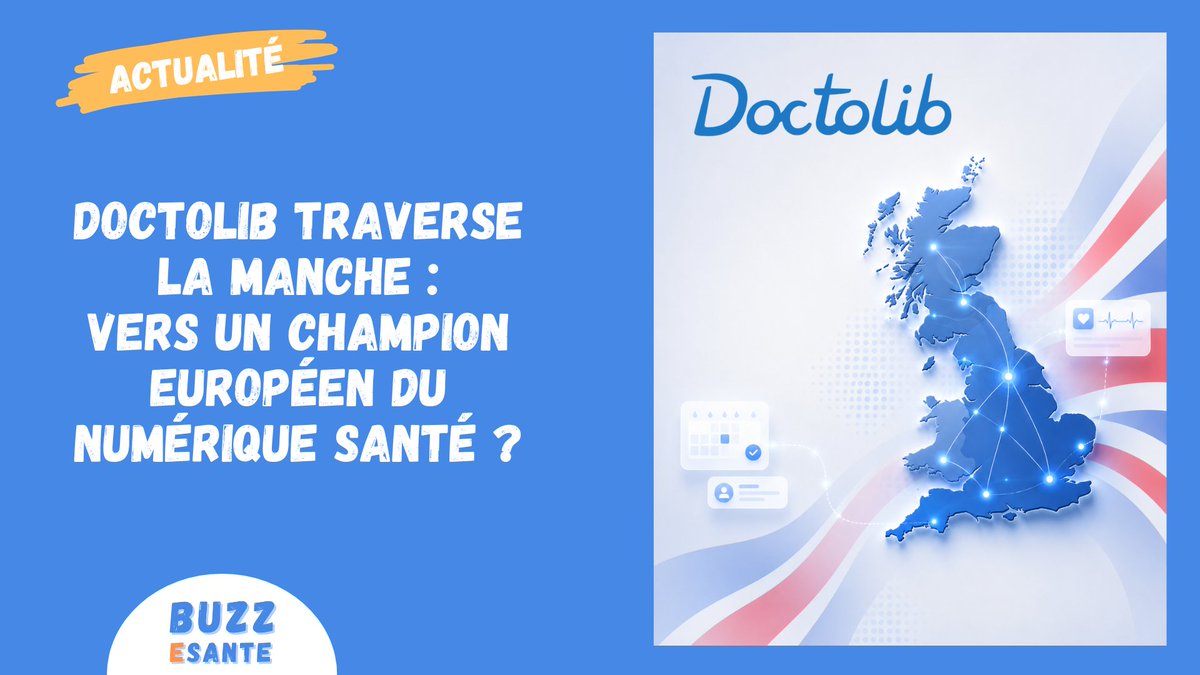 Buzzesante's tweet photo. 📢 Doctolib traverse la Manche : vers un champion européen du numérique santé ?

Doctolib accélère son expansion européenne avec l’acquisition de Medicus, logiciel clinique nouvelle génération conçu pour les cabinets de médecine générale du NHS.

👉  https://t.co/nUl1z6nBpO https://t.co/JtvfDNChjo