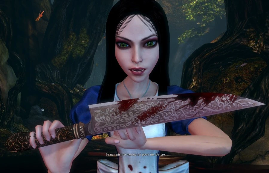 Dungeon_Dad's tweet photo. @schminzilla @vsOnogaSvijeta @blackvibe dropping in with random knowledge that I never knew I would need: ovo je nož od Alise iz igara American McGee's ALICE (2000) (i drugi dio Madness Returns, 2011) - u suštini horor-akcijska verzija Alise u zemlji čuda. Nož se zove Vorpal blade.

OKAY BYE https://t.co/Xo4Wbm1w5e