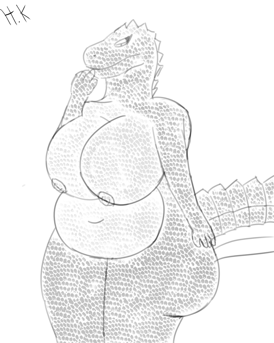 HKWorks_'s tweet photo. Croc lady doodle thing https://t.co/6smAN9m0ZU