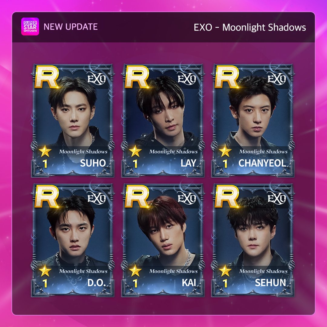 [🎹] EXO - Moonlight Shadows

SONG &amp; PACKAGE &amp; MISSION UPDATE!
Moonlight Shadows 한정 테마를 지금 바로 슈스엠에서 만나보세요!
Get the Limited Theme right now on SSM!

🎮 bit.ly/3Z4t4rZ

#SUPERSTARSMTOWN #SSM
#슈퍼스타에스엠타운 #슈스엠
#EXO #엑소