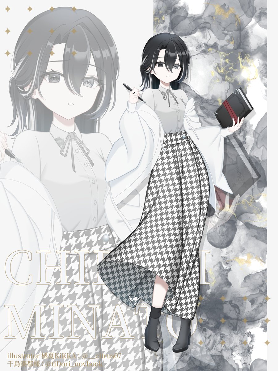 __citrus07's tweet photo. ご報告が遅れましたが、千鳥湊都(@tiDori_novbook)様の立ち絵を担当させていただきました！ https://t.co/ENhSWHyVK6