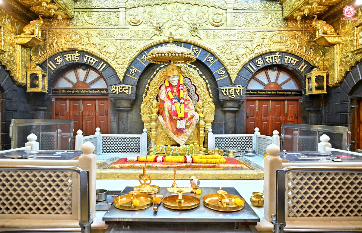 SSSTShirdi's tweet photo. *!! ॐ साई राम !!*
*श्री साईबाबा संस्थान विश्वस्त व्यवस्था,शिर्डी*
*!! ॐ Sai Ram !!*
*Shri Saibaba Sansthan Trust, Shirdi*
≈≈≈≈≈≈≈≈≈≈≈≈≈≈≈≈≈ 
*आरती :-माध्यान्ह आरती*
*गुरुवार ०७ मे २०२६*  
*Aarti :-Madhyan Aarti*
*Thursday 07 May 2026* https://t.co/cSpMgigXxw