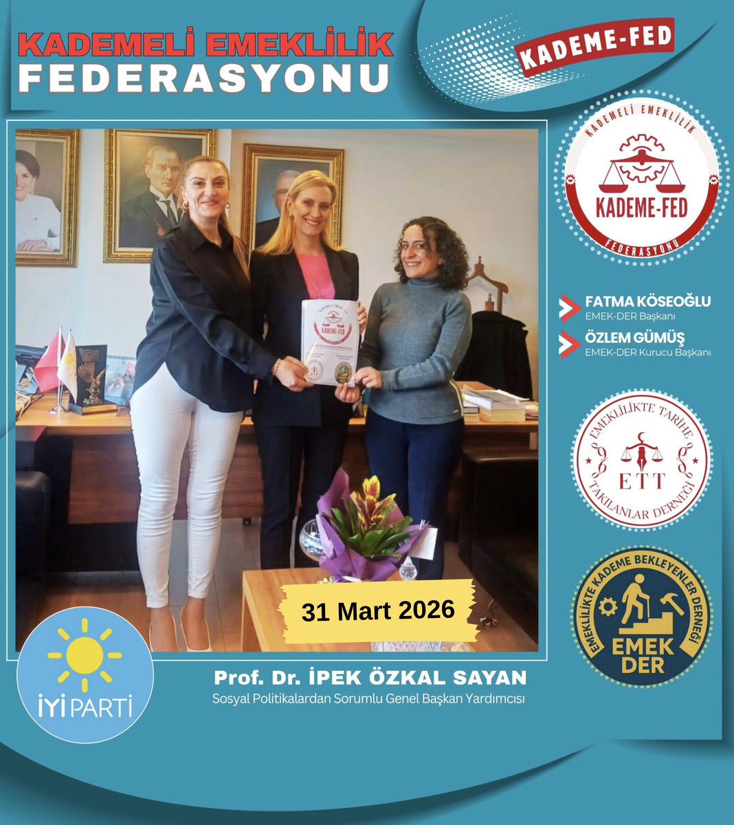 OguzEtt's tweet photo. @nowhaber Bir nesil emeklilik hayali kuramıyor. 60 yaş bu ülke şartlarında çok geç bir yaştır. Kademeli sistemle bu yaş makul bir seviyeye çekilmelidir. 
🛑 Kademe-FED

@iyiparti
@MDervisogluTR
@nowhaber
@karagozilker
#HuzurYok
@KademeFed
@ETTDER1999
@EmekDerResmi
#EmeğinTakvimiOlmaz https://t.co/A5LMsfIVfW