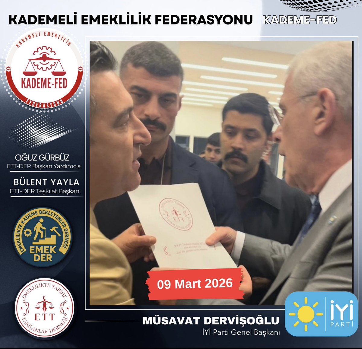 OguzEtt's tweet photo. @nowhaber Bir nesil emeklilik hayali kuramıyor. 60 yaş bu ülke şartlarında çok geç bir yaştır. Kademeli sistemle bu yaş makul bir seviyeye çekilmelidir. 
🛑 Kademe-FED

@iyiparti
@MDervisogluTR
@nowhaber
@karagozilker
#HuzurYok
@KademeFed
@ETTDER1999
@EmekDerResmi
#EmeğinTakvimiOlmaz https://t.co/A5LMsfIVfW