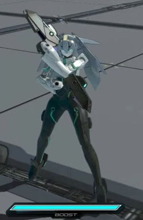 n1369's tweet photo. ウォドムポッド、ドール形態の待機モーション。
・特射(アシスト呼出)で体育座り。
・サブ(銃構え①)
・特格(銃構え②)
・後格(足伸ばし)
 #イニブ  #EXVS2IB https://t.co/8BIGjPzR1m