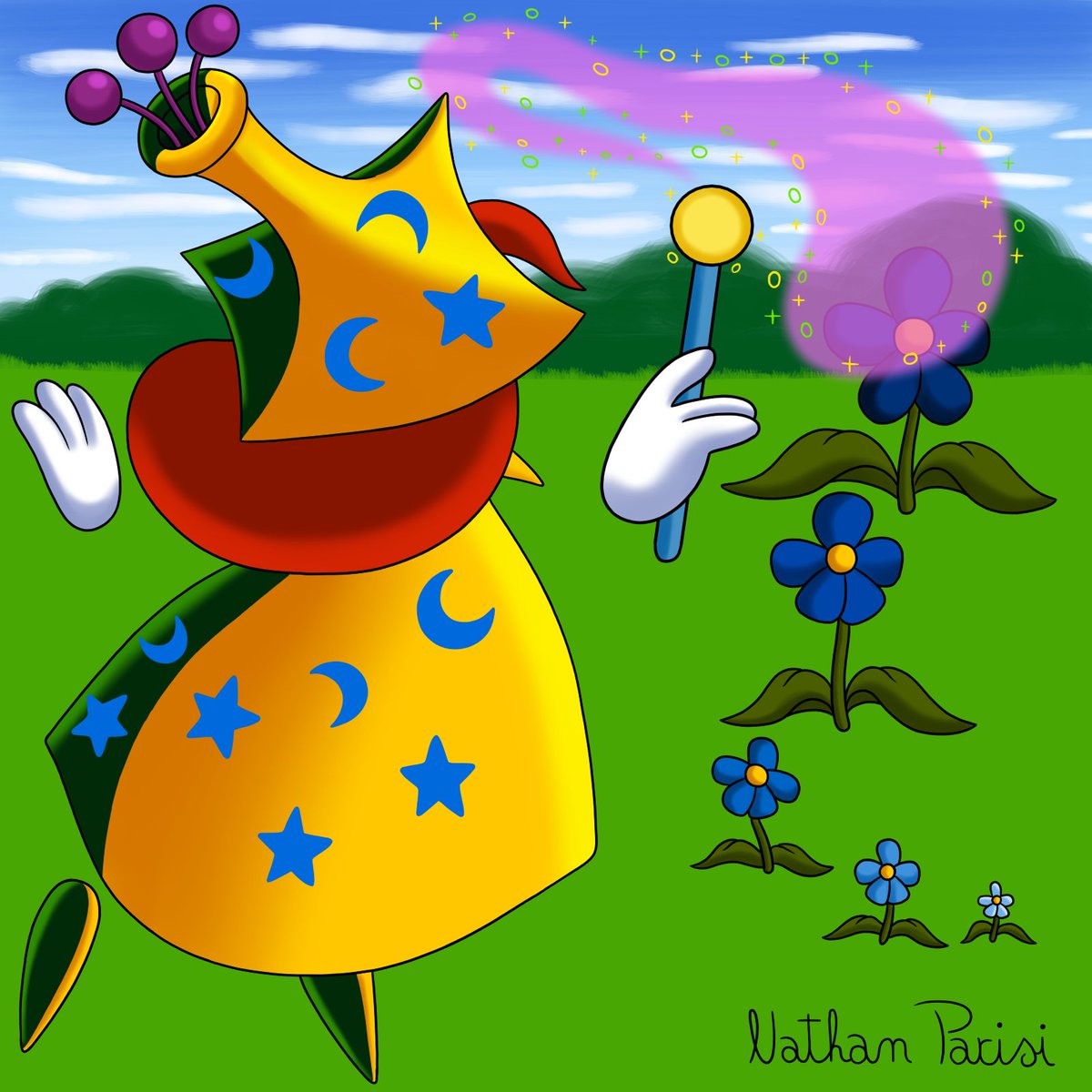 NathanPari97053's tweet photo. Dans la forêt magique, Bétilla utilise sa baguette magique pour faire apparaitre diverses choses.

In the magic forest, Betilla uses her magic wand to make various things appear.

#Betilla #BetillatheFairy #Betillalafée #ClassicBetilla #Rayman #RaymanEveil https://t.co/eS4k4rNJMi