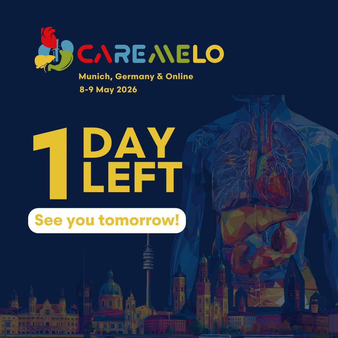 CaReMeLO_conf's tweet photo. The wait is over - #CaReMeLO2026 starts tomorrow!🤩 

Get ready to dive into two days of cutting-edge science and practical strategies in cardiometabolic care.
🔜 We’ll see you in Munich or online!

#obesity #diabetes #cardiovasculardisease https://t.co/Aa0WfcYf0B