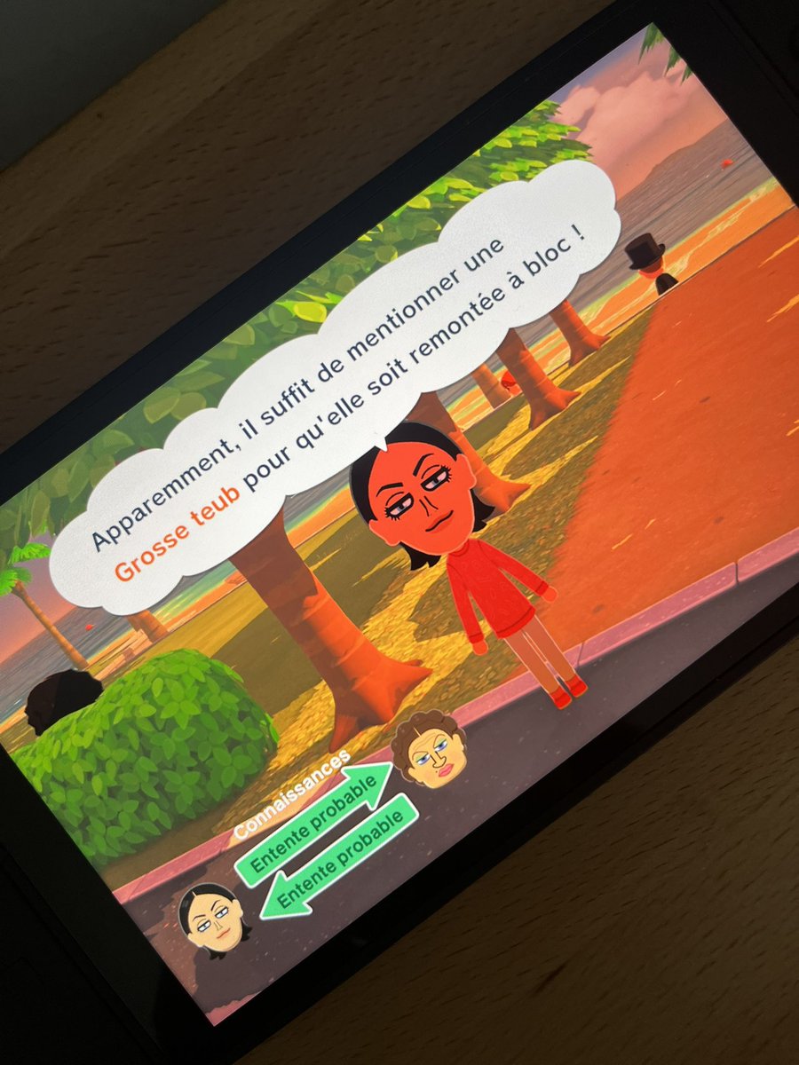 MKurky's tweet photo. Un gars est actuellement dans mon appartement pour repeindre la porte d'entrée pendant que je joue à Tomodachi Life. On ne se parle pas, mais le silence a été brisé par ça : https://t.co/SMEf7df5qd