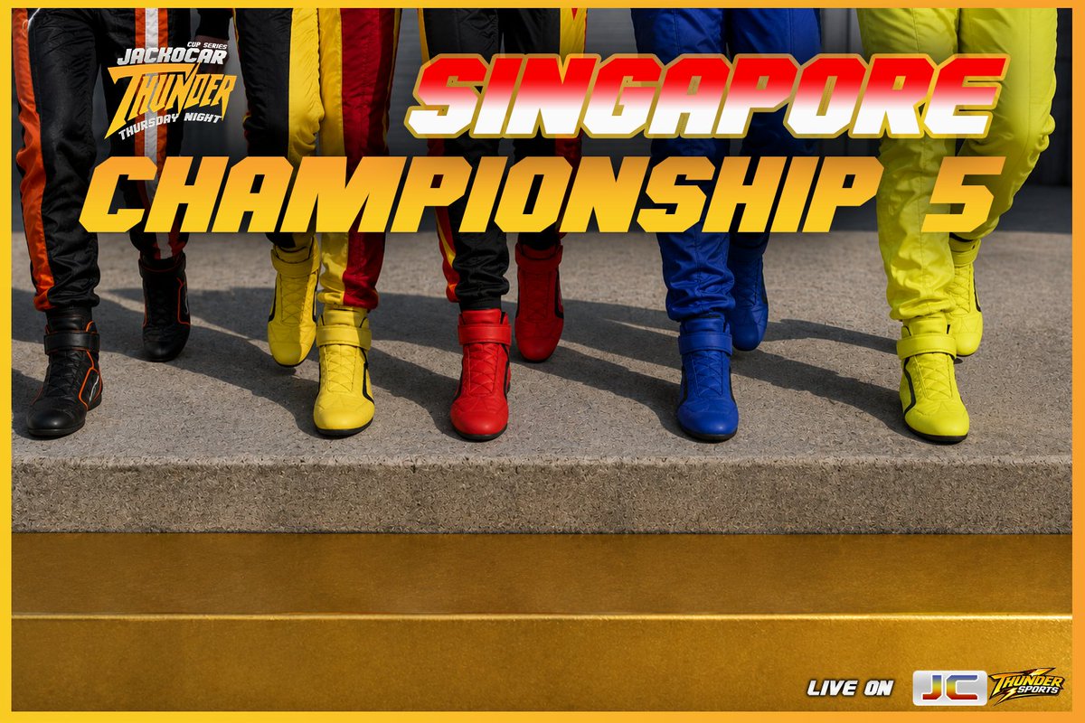 JACKOCAR_'s tweet photo. One step away from golden glory.🏆

CHAMPIONSHIP 5 - SINGAPORE 🇸🇬
7:30PM

#JCTNT https://t.co/9QTqpUCtmi