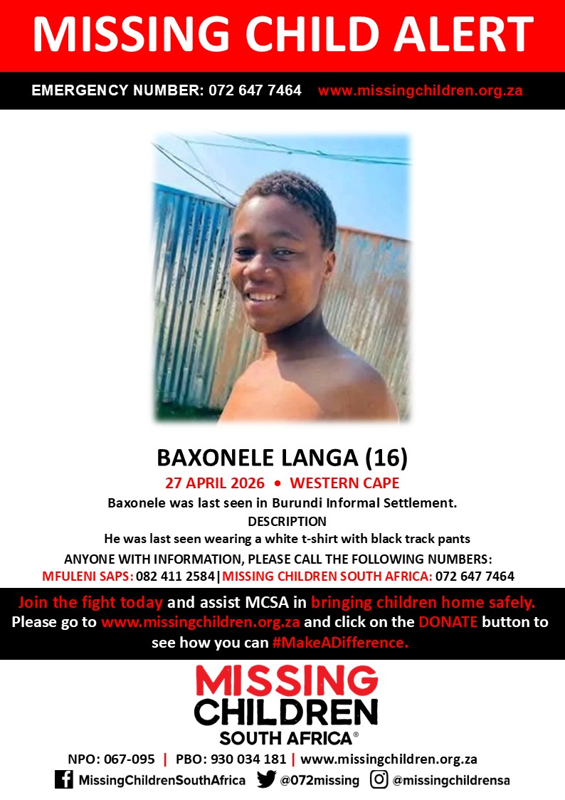 Missing Children SA tweet media