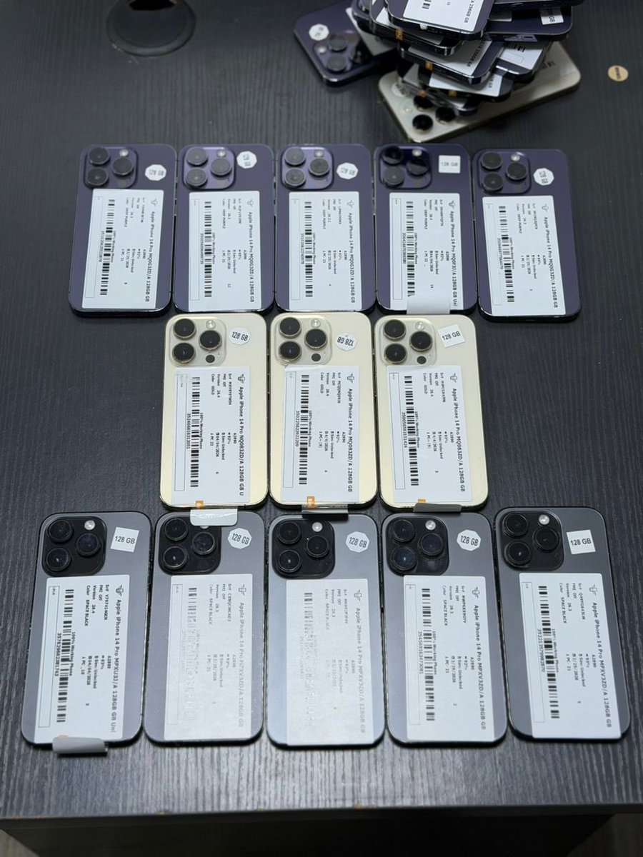 Nahvido_'s tweet photo. PLEASE HELP ME RT MY BUSINESS 🙏

iPhone 16 Series
16 Pro Max 256GB (P-SIM) — ₦1,350,000
16 Pro Max 256GB (eSIM) — ₦1,200,000
16 Pro 128GB (P-Sim) — ₦1,150,000 
16 Pro 256GB (P-Sim) — ₦1,230,000
16 plus 128GB (eSim) — ₦950,000
16 Plus 128GB (P-sim) — ₦1,050,000
16 Plus 256GB (P- sim) — ₦1,150,000 
16 128GB (P-SIM) — ₦920,000
16 256GB (P-Sim) — ₦1,020,000

iPhone 15 Series
15 Pro Max 256GB (P-SIM) — ₦1,050,000
15 Pro Max 256GB (eSIM) — ₦950,000
15 Pro 128GB (eSIM) — ₦800,000
15 Pro 256GB (eSIM) — ₦880,000
15 Pro 128GB (P-SIM) — ₦900,000
15 Pro 256GB (P-SIM) — ₦970,000
15 Plus 128GB (eSim) — ₦680,000
15 Plus 128GB (P-SIM) — ₦750,000
15 Plus 256GB (P-SIM) — ₦800,000
15 128GB (P-SIM) — ₦720,000
15 256GB (P-SIM) — ₦770,000  

iPhone 14 Series
14 Pro Max 128GB (P-SIM) — ₦800,000
14 Pro Max 256GB (P-SIM) — ₦880,000
14pro Max 128GB (eSim) — ₦730,000
14pro Max 256GB (eSim) — ₦790,000
14 Pro 128GB (eSIM) — ₦640,000 
14 Pro 256GB (eSIM) — ₦700,000
14 Pro 128GB (P-SIM) — 720,000
14 Pro 256GB (P-SIM) — ₦770,000
14 128GB (eSIM) — ₦460,000 
14 256GB (eSIM) — ₦510,000
14 128GB (P-SIM) — ₦530,000 
14 256GB (P-SIM) — ₦580,000
14 Plus 128GB (P-SIM) — ₦580,000
14 Plus 256GB (P-SIM) — ₦630,000
14 Plus 128GB (eSim) — ₦500,000
14 Plus 256GB (eSim) — ₦550,000

iPhone 13 Series
13 Pro Max 128GB — ₦630,000
13 Pro Max 256GB — ₦680,000
13 Pro 128GB — ₦540,000
13 Pro 256GB — ₦590,000
13 128GB — ₦430,000
13 256GB — ₦480,000

iPhone 12 Series
12 Pro Max 128GB — ₦470,000
12 Pro Max 256GB — ₦520,000
12 Pro 128GB — ₦400,000
12 Pro 256GB — ₦440,000
12 64GB — ₦300,000
12 128GB — ₦350,000
12 256GB — ₦380,000 

iPhone 11 Series
11 Pro Max 64GB — ₦340,000
11 Pro Max 256GB — ₦390,000
11 Pro 64GB — ₦310,000
11 Pro 256GB — ₦350,000
11 64GB — ₦260,000
11 128GB — ₦300,000
11 256GB — ₦330,000 

iPhone XR Series
XR 64GB — ₦210,000
XR 128GB — ₦240,000