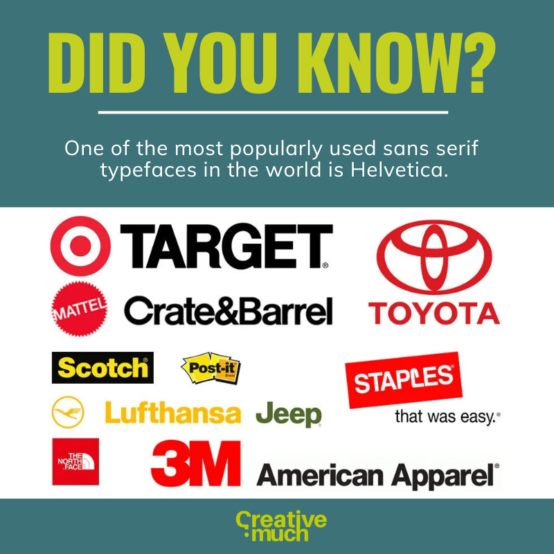 CreativeMuch23's tweet photo. Thursday Trivia!

Max Miedinger created the Helvetica font in 1957. Well-known brands like American Airlines, Jeep, Target, and Verizon Wireless have used Helvetica in their logos.

#CreativeMuch #Trivia https://t.co/bpDHoOjFZE