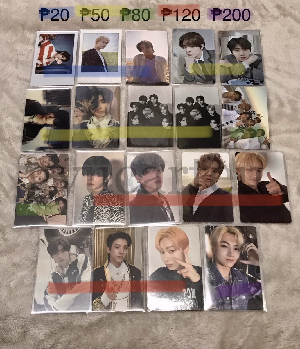 gyucarteu's tweet photo. wts lfb ph quitting sale pc 

nct dream, nct 127, enhypen, bts, seventeen, stray kids &amp; the boyz photocards

- see photos for prices
- ✅ take-all w/ discounts &amp; unsealed albums (dm for price)

mop: gcash/maribank
mod: j&amp;t, ggx, flash, sdd
📍pasig https://t.co/oSL5tVeu8K