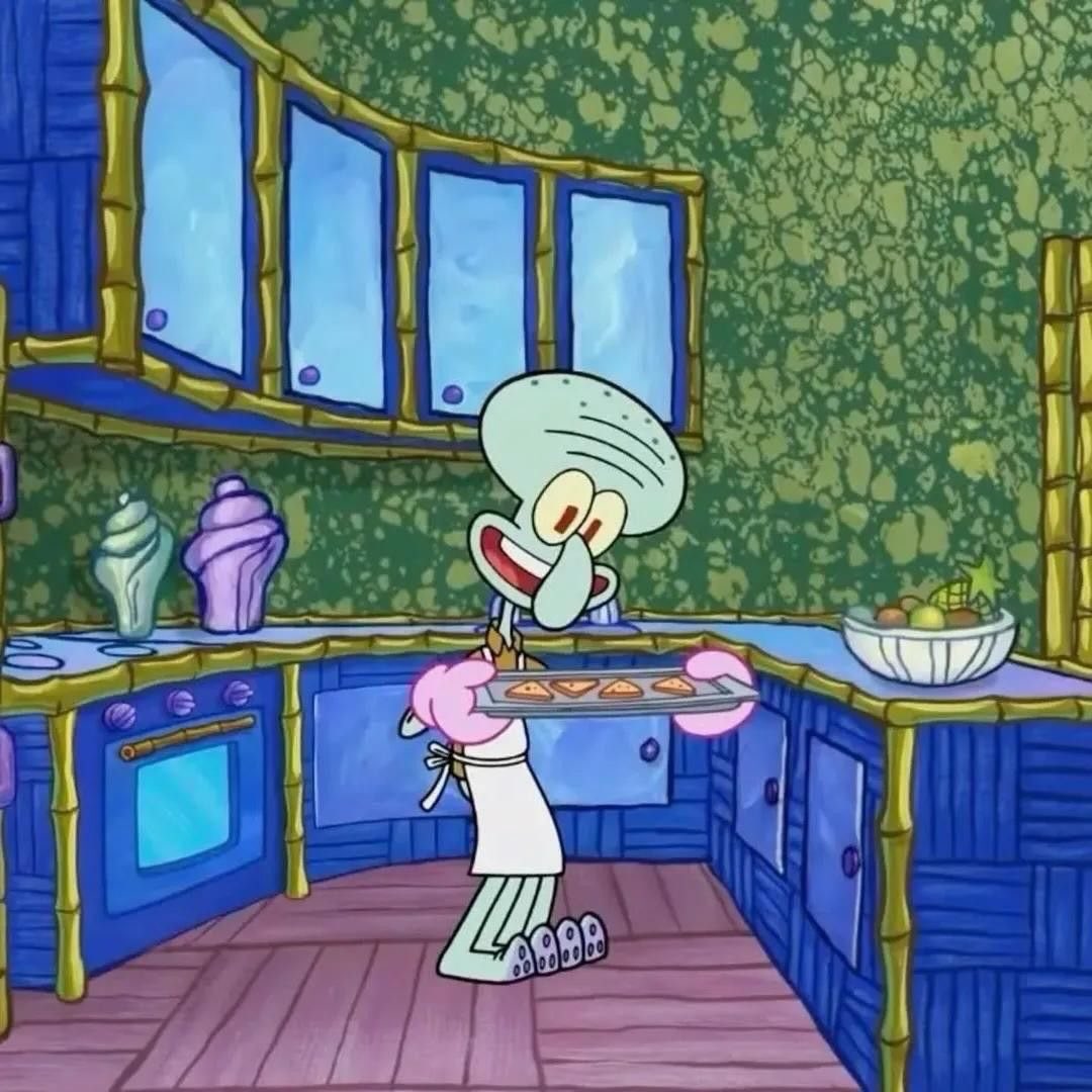 Growing up is realizing squidward was only happy at home. 

I am now squidward