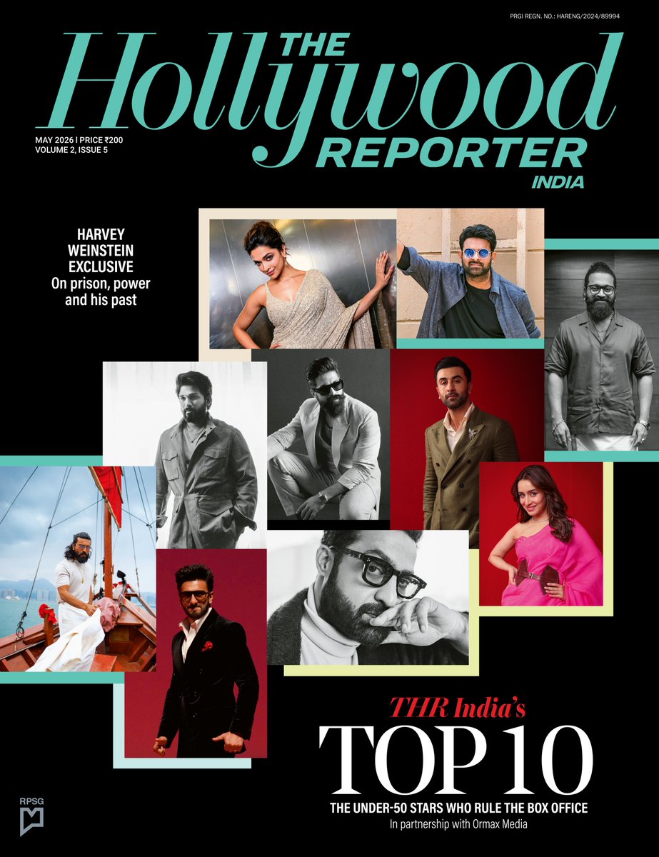 #AlluArjun, #DeepikaPadukone, #JrNTR, #Prabhas, #RamCharan, #RanbirKapoor, #RanveerSingh, #RishabShetty, #ShraddhaKapoor, &amp; #Yash are the cover stars for our May issue.

#THRIndia &amp; <a href="/OrmaxMedia/">Ormax Media</a>, list the 10 stars (in alphabetical order) — under 50 — ruling Indian cinema in 2026.