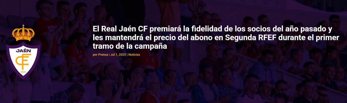 El que quiere ver al Real Jaén CF ha tenido tiempo y maneras más que suficientes para sacarse su abono. 

Los que estuvieron en Tercera, han visto fútbol de Segunda y ahora disfrutan de un play off a Primera con precio de Tercera.