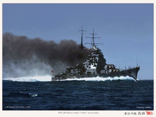 IJN Takao on sea trials (1932)