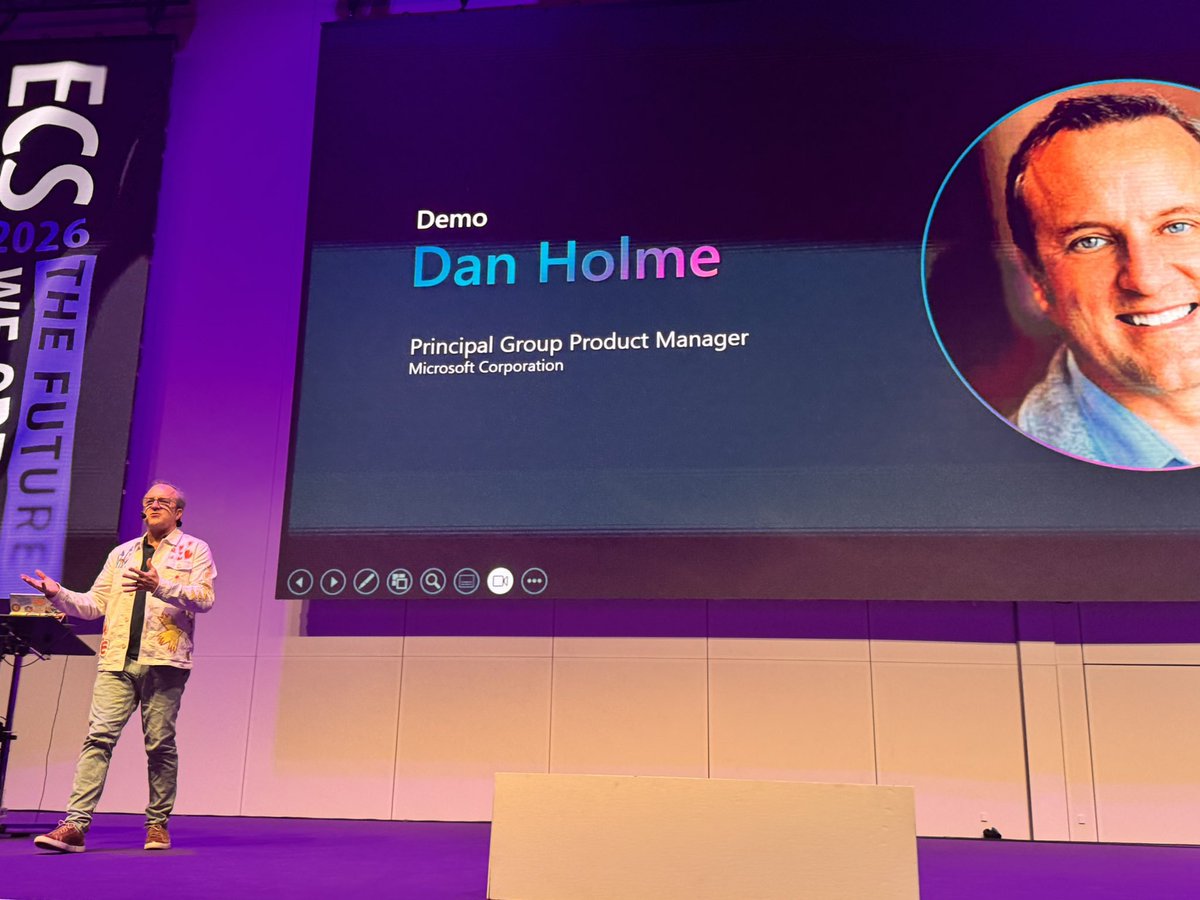 ScoutmanPt's tweet photo. Copilot brings all AI features on your fingertips and   Microsoft 365 Copilot Cowork can carry out tasks on user behalf. Describe what you need, and Cowork sends emails, schedules meetings, creates documents, posts in Teams, and manages your calendar
with  @danholme at #ECS2026 https://t.co/NS3bByxwfW