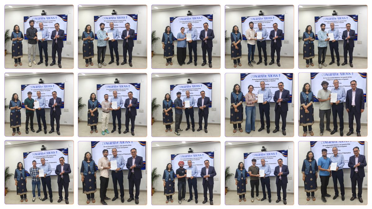 rkupadhyay's tweet photo. There are moments when the work we do goes beyond technology - and truly touches lives. This is one of them.

I feel incredibly #proud of our team at @CDOT_India for bringing the indigenous #CellBroadcast Solution to life. This has been a #journey of #dedication, collaboration, and a shared #commitment to build something that truly matters.

What you have created is not just a platform, but a lifeline  - ensuring that critical #alerts reach people in time, wherever they are, and when they need it the most.

Built to work without #internet or apps, across #telecom networks, and delivering alerts in multiple languages - even to people on the move -this solution reflects both #technical excellence and a clear focus on #citizens.

From the first idea to #nationwide scale, this achievement reflects the passion and perseverance of every individual involved.

#Congratulations to each one of you. This is a proud moment for all of us as it also marks a step towards strengthening India’s mission of #EW4All and advancing the vision of an #AtmanirbharBharat.

@PMOIndia @UN @UNDRR @ITU @3GPPLive  @PIB_India @pib_comm @DoT_India @JM_Scindia @PemmasaniOnX

#CellBroadcast #PublicSafety #DisasterManagement #TechnologyForGood #AtmanirbharBharat #EW4All