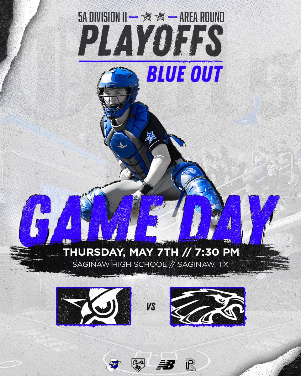 JoshuaOwlsBSBL's tweet photo. GAME DAY!!! 

Owls begin Area Round today against Argyle! Show out and WEAR BLUE! 

All games will be at Saginaw High School. https://t.co/tAqBRLtCwN